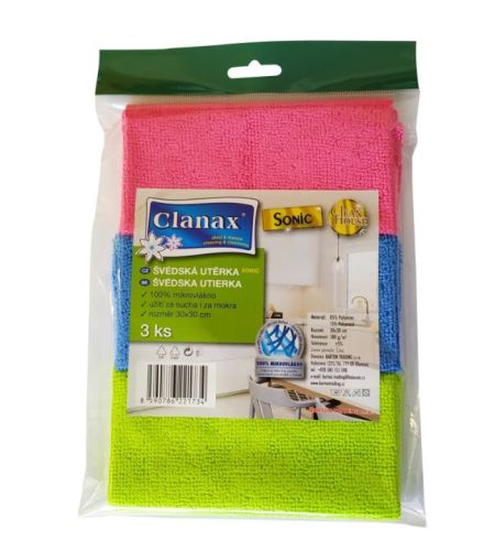 Clanax �v�dsk� ut�rka Sonic 30x30 cm 3ks mix barev Clanax �v�dsk� ut�rka Sonic 30x30 cm 3ks mix barev